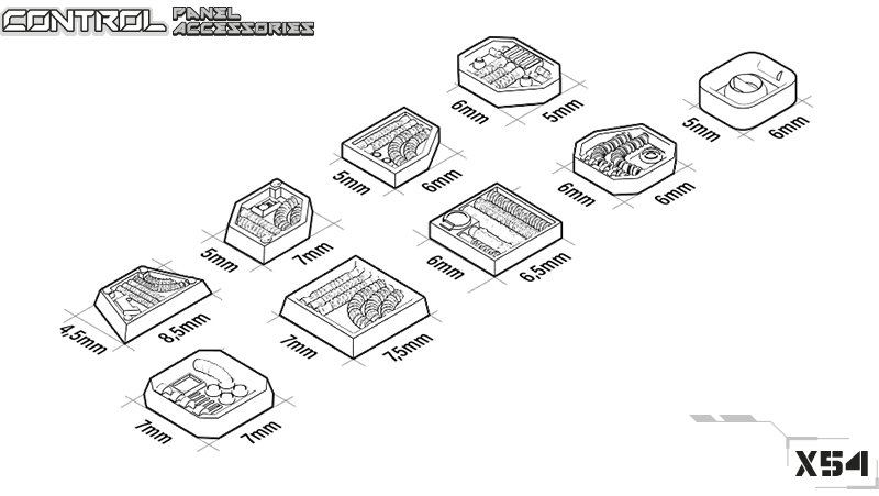 Mecha Detail Parts - Control Panel Accessories - GSW